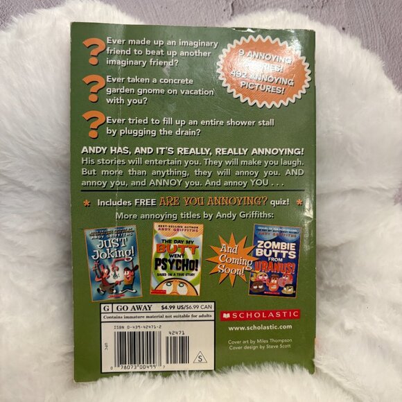 5 for $15 📕Just Annoying, Andy Griffiths, Youth Book, Scholastic (SKU: 126MI) - Picture 2 of 4